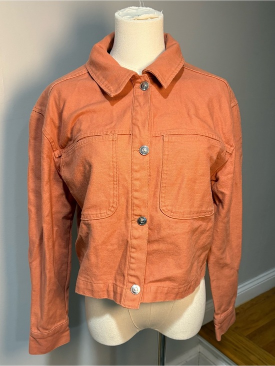 Nine West Jackets & Blazers - Nine West Rust Orange Denim Cropped Jean Jacket sz S